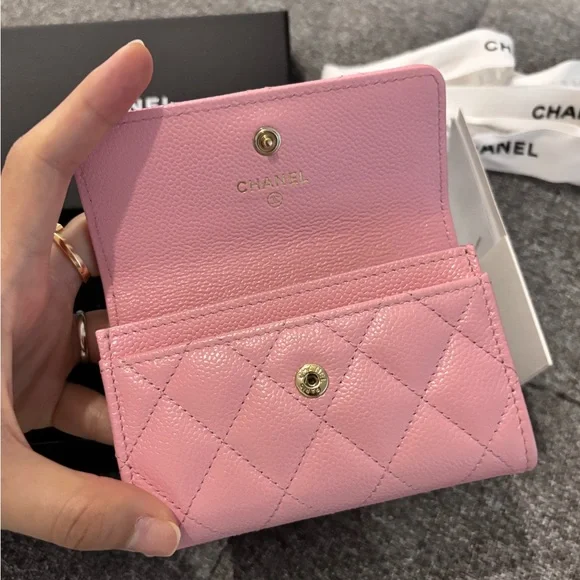 Chanel 22K Pink wallet/ card holder - Picture 6 of 11